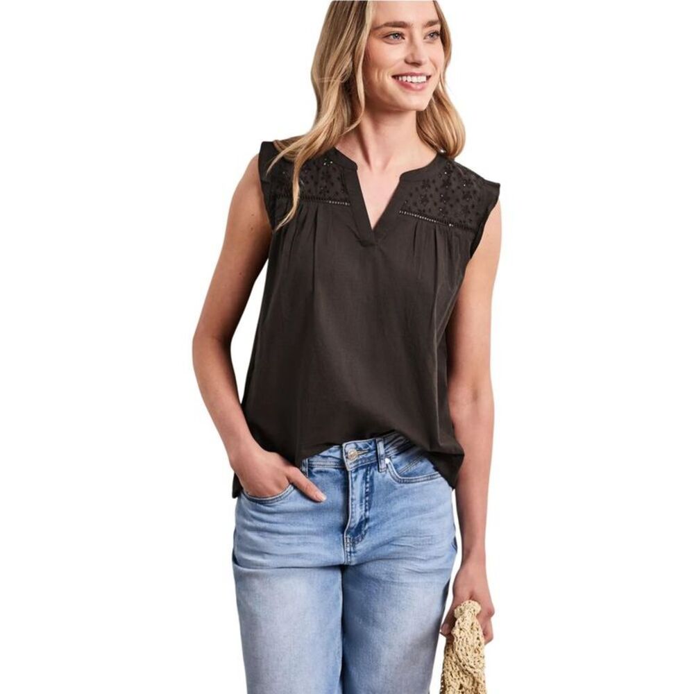 Street One Brown Cotton Women's Blouse